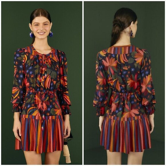 FARM Rio Dresses & Skirts - 💕FARM RIO💕 Black Banana Sky Lenzing Ecovera Mini Dress XL